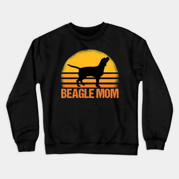 Retro Beagle Mom Pet Lover Dog Breed Dog Lover Crewneck Sweatshirt by sBag-Designs